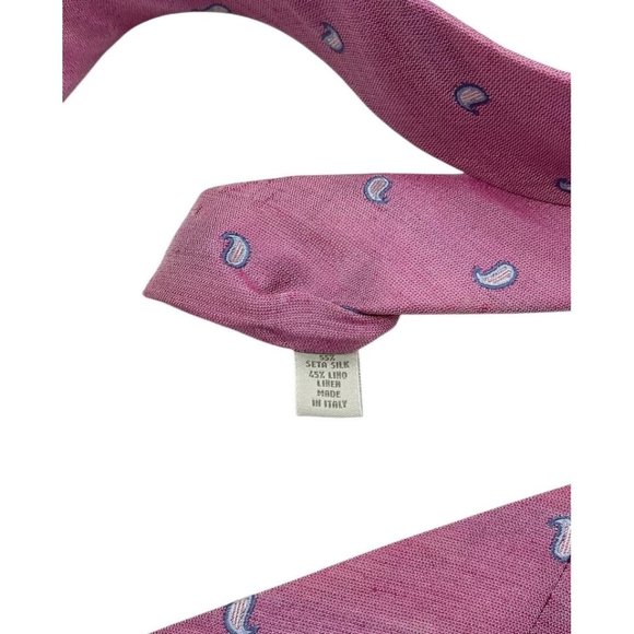 Luciano Barbera | Accessories | Luciano Barbera Mens Silk  LUCIANO BARBERA Men\'s Silk Linen Necktie LUXURY Tie XL Pink Paisley W:3.5\